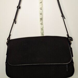 💚 Vintage Liz Claiborne Black Fabric Shoulder Bag